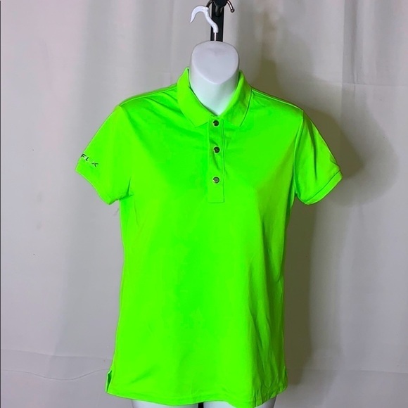 RLX Ralph Lauren Tops - RLX Ralph Lauren Neon green polo shirt size - M
